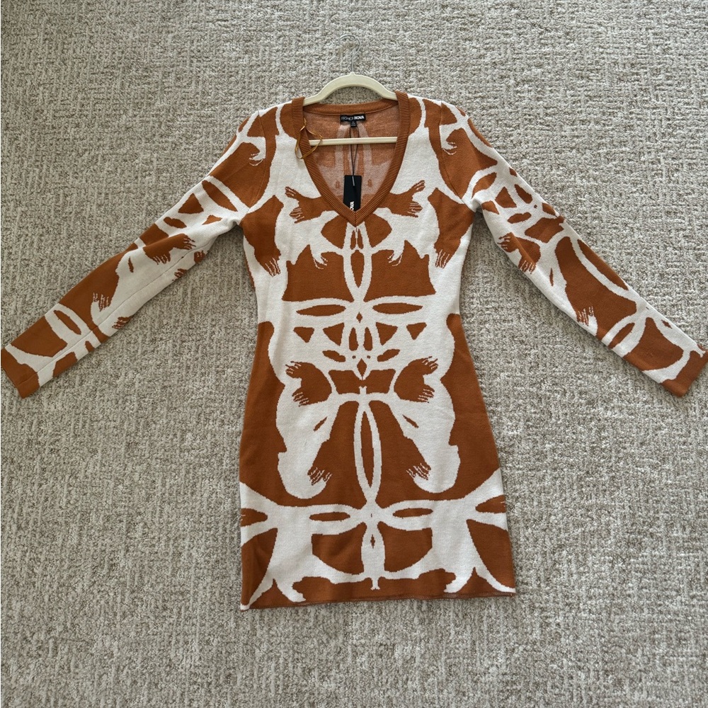 Long sleeve tight sweater dress